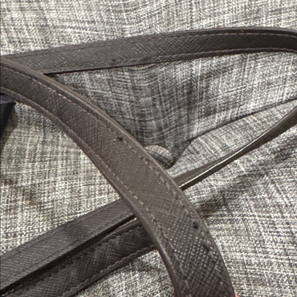 Henri Bendel Bag Large Woven Centennial Brown White Woven Stripe Market Tote - Picture 15 of 17